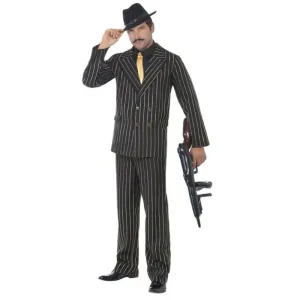 Gold Pinstripe Gangster Costume