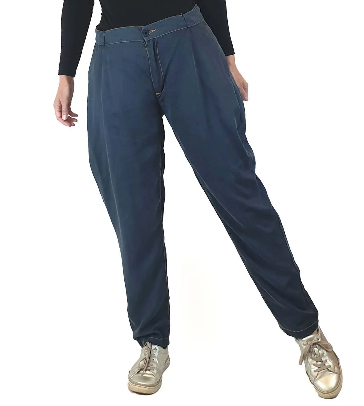 Gorman blue Tencel pants with front/back tie detail size 8