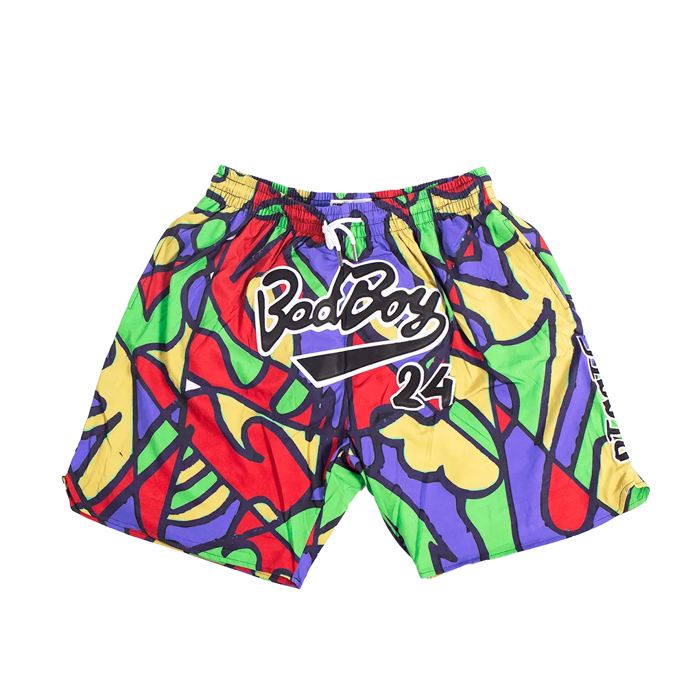 GRAFFITI BAD BOY BIGGIE BASKETBALL SHORTS