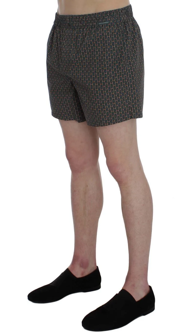 Green Cotton Pajama Shorts