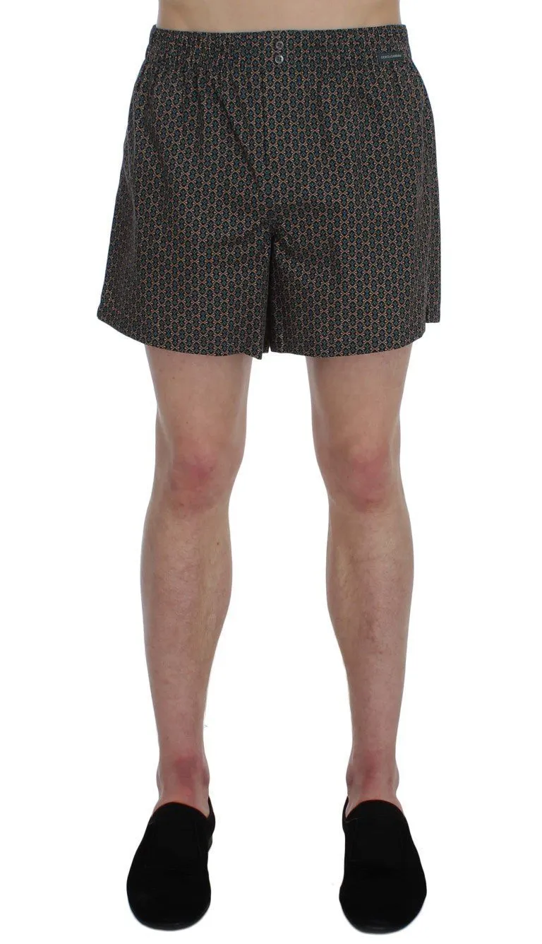 Green Cotton Pajama Shorts