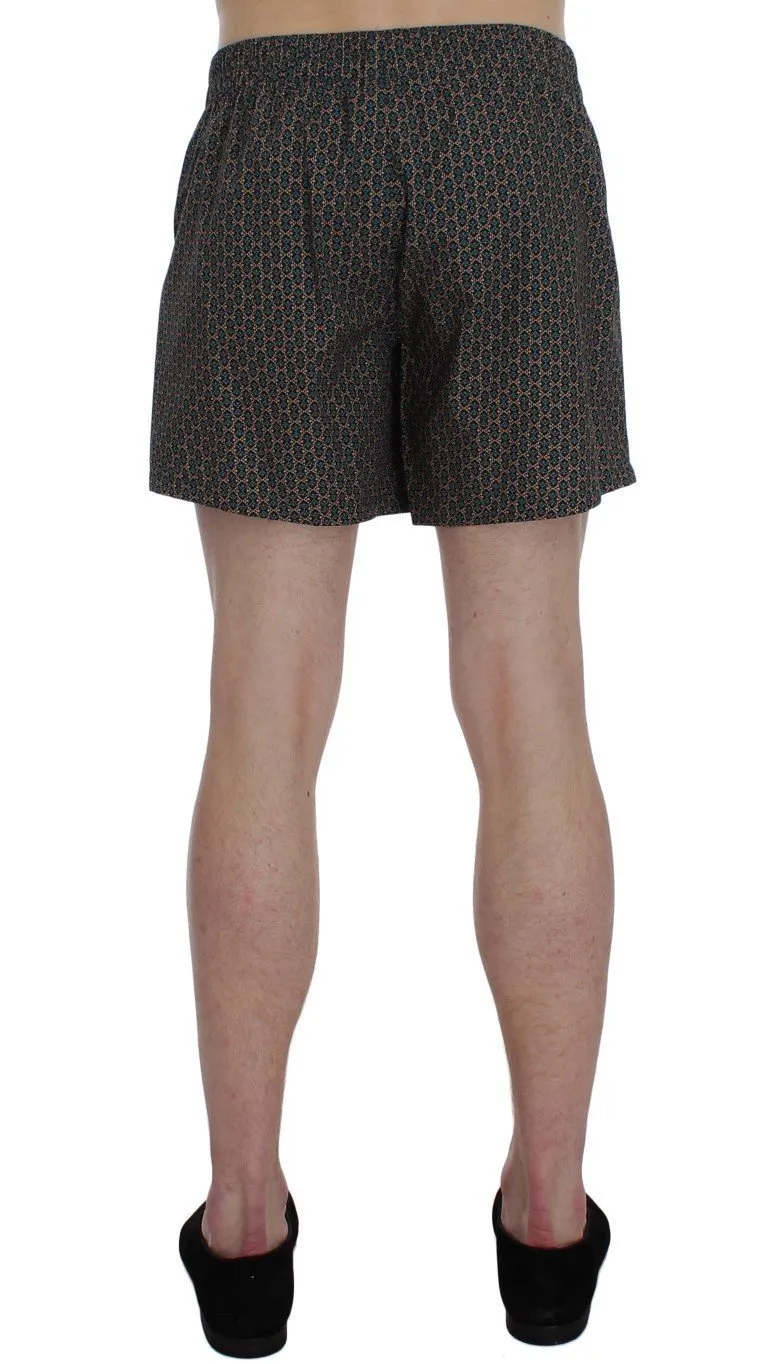 Green Cotton Pajama Shorts