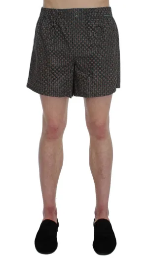Green Cotton Pajama Shorts