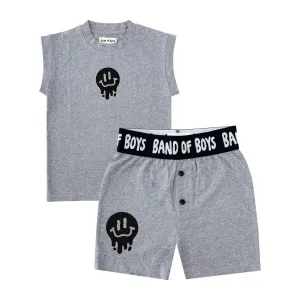 Grey Drippin in Smiles Tank PJS