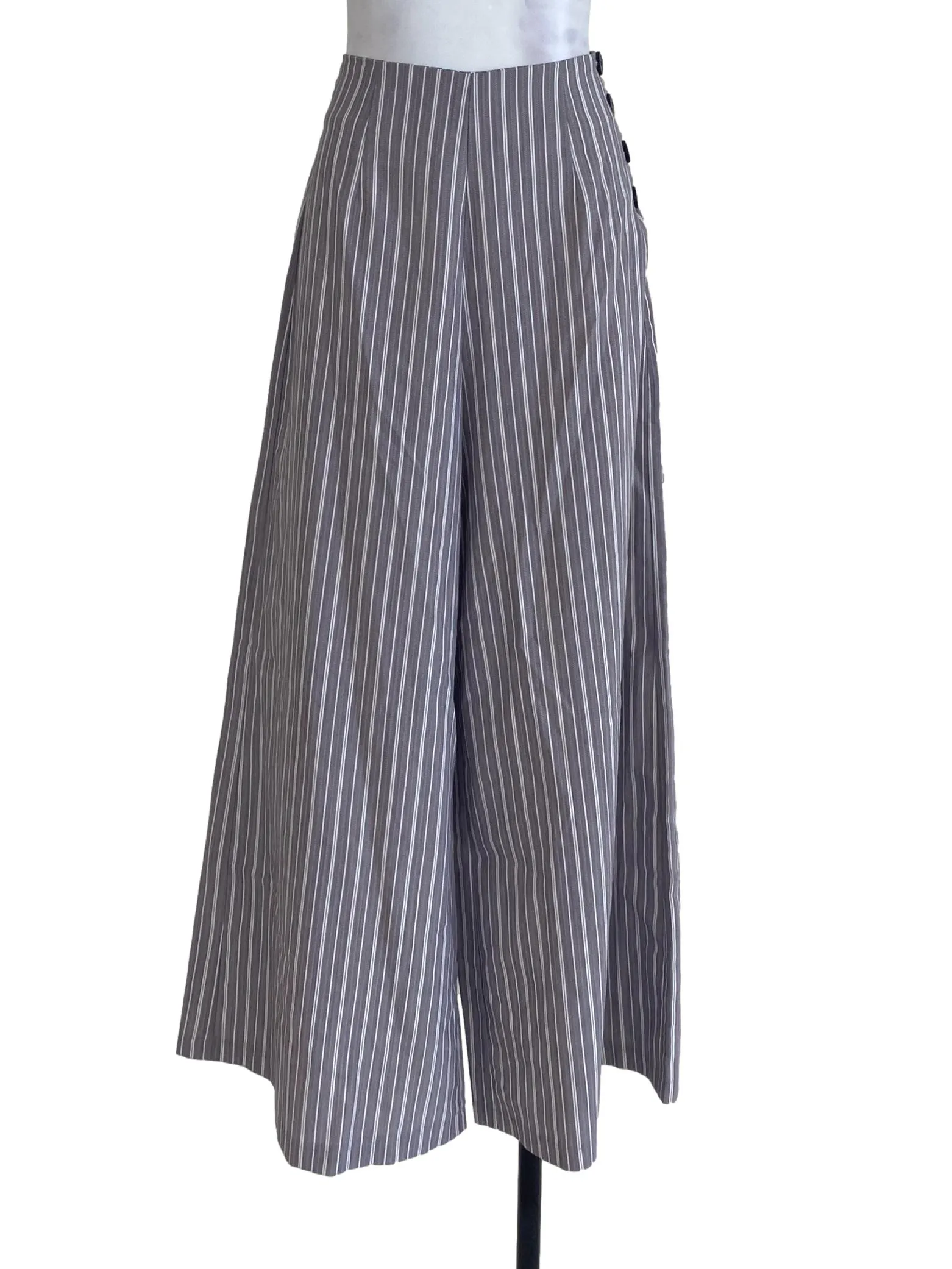 Grey Striped Pants