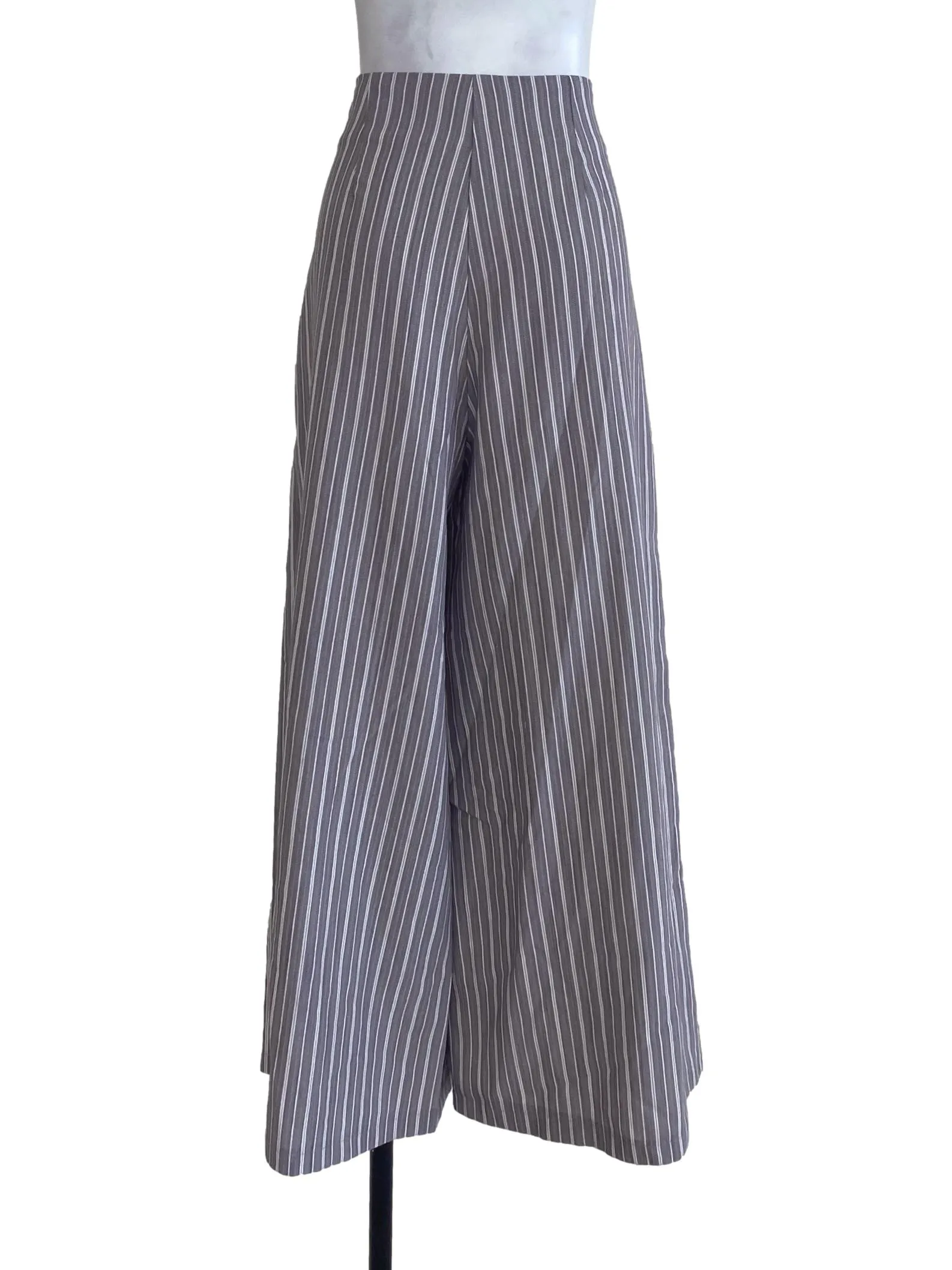 Grey Striped Pants