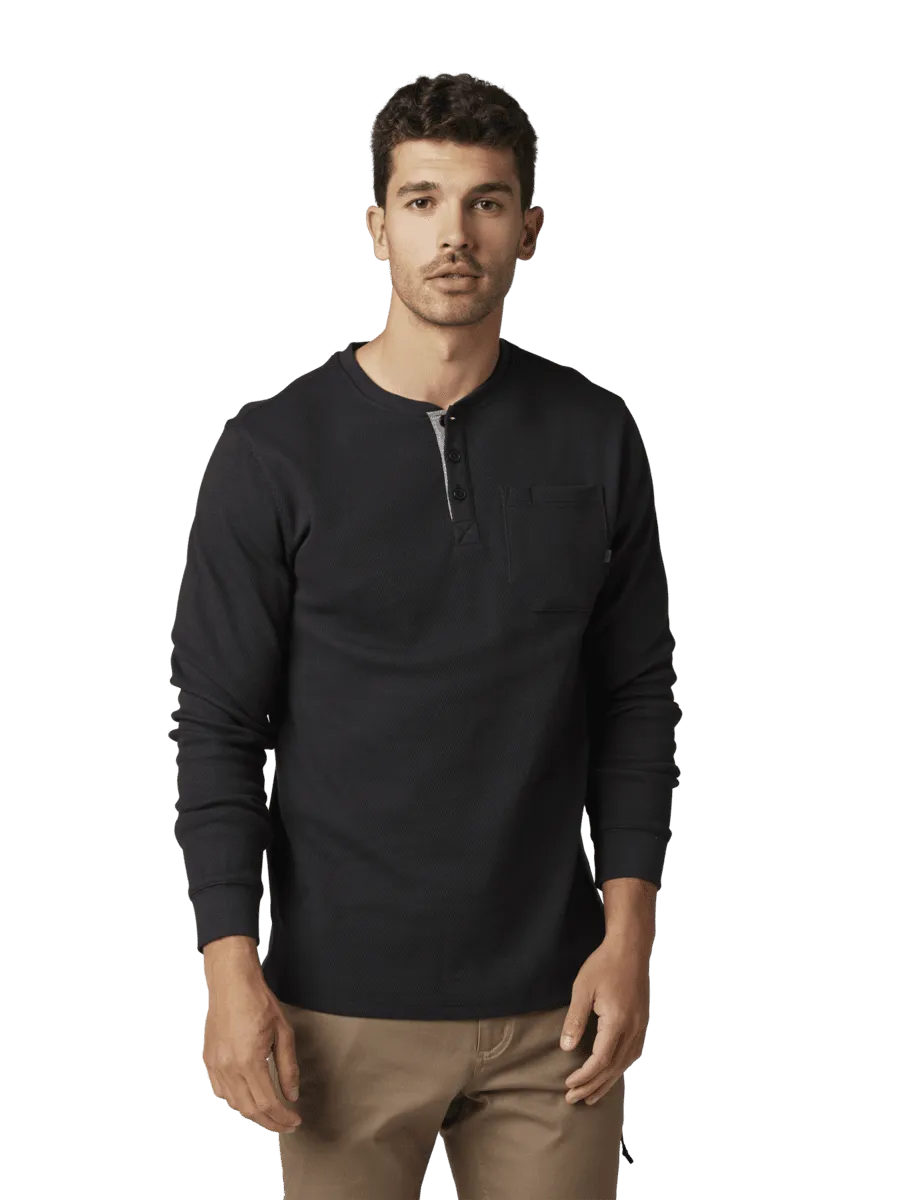 GRUNT WORK THERMAL HENLEY LONG SLEEVE TOP