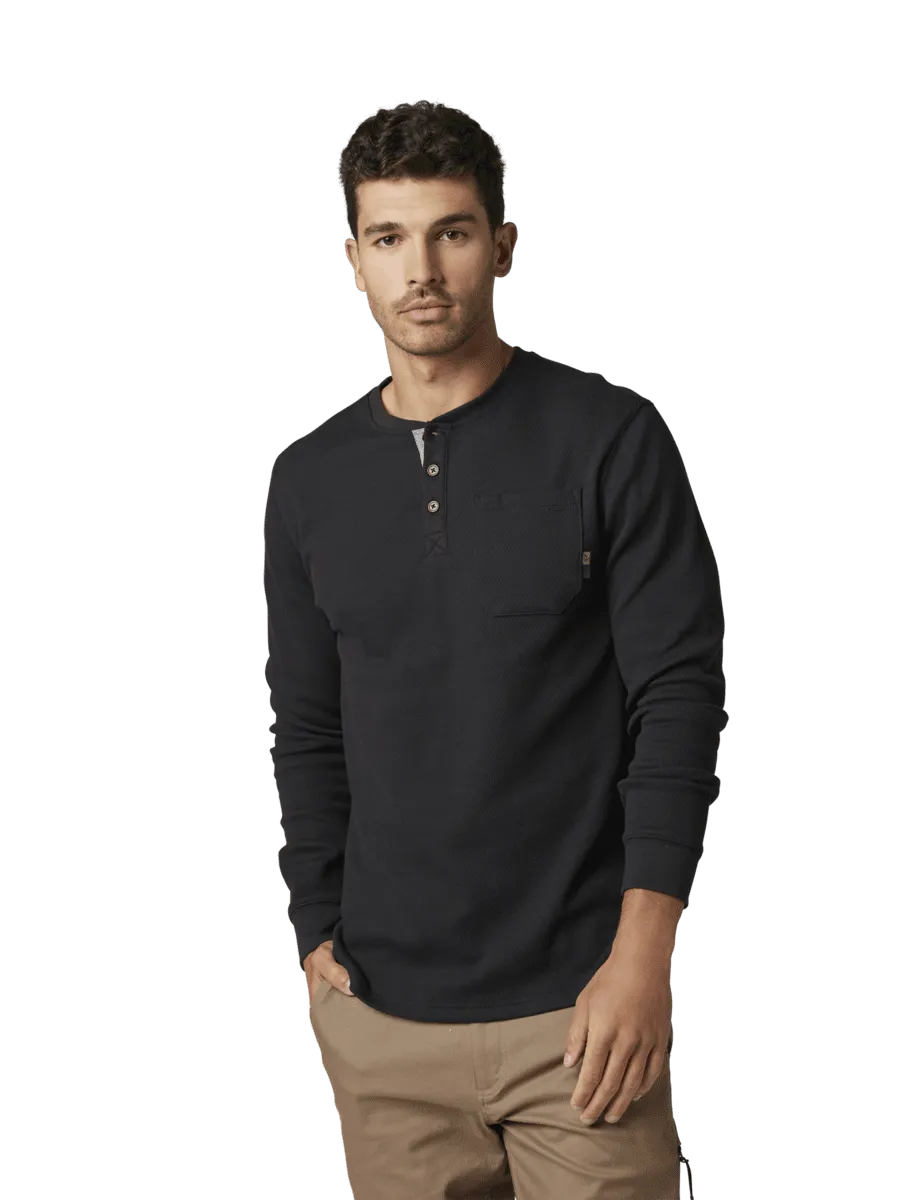 GRUNT WORK THERMAL HENLEY LONG SLEEVE TOP