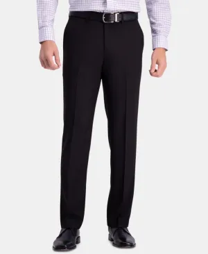 Haggar Comfort Straight-Fit 4-Way Stretch Wrinkle-Free Flat-Front Dress Pants