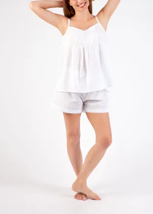 Hail Spot Short White Cotton Pyjamas