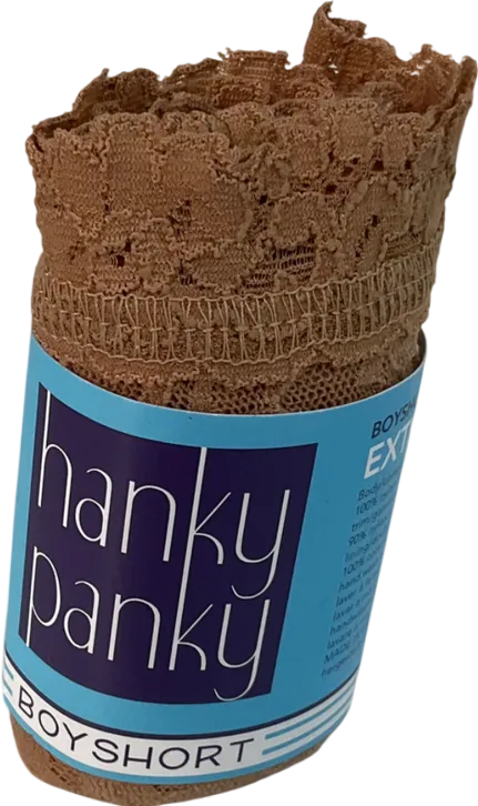 Hanky Panky Beige Lace “No VPL” Boyshort Knickers UK XS