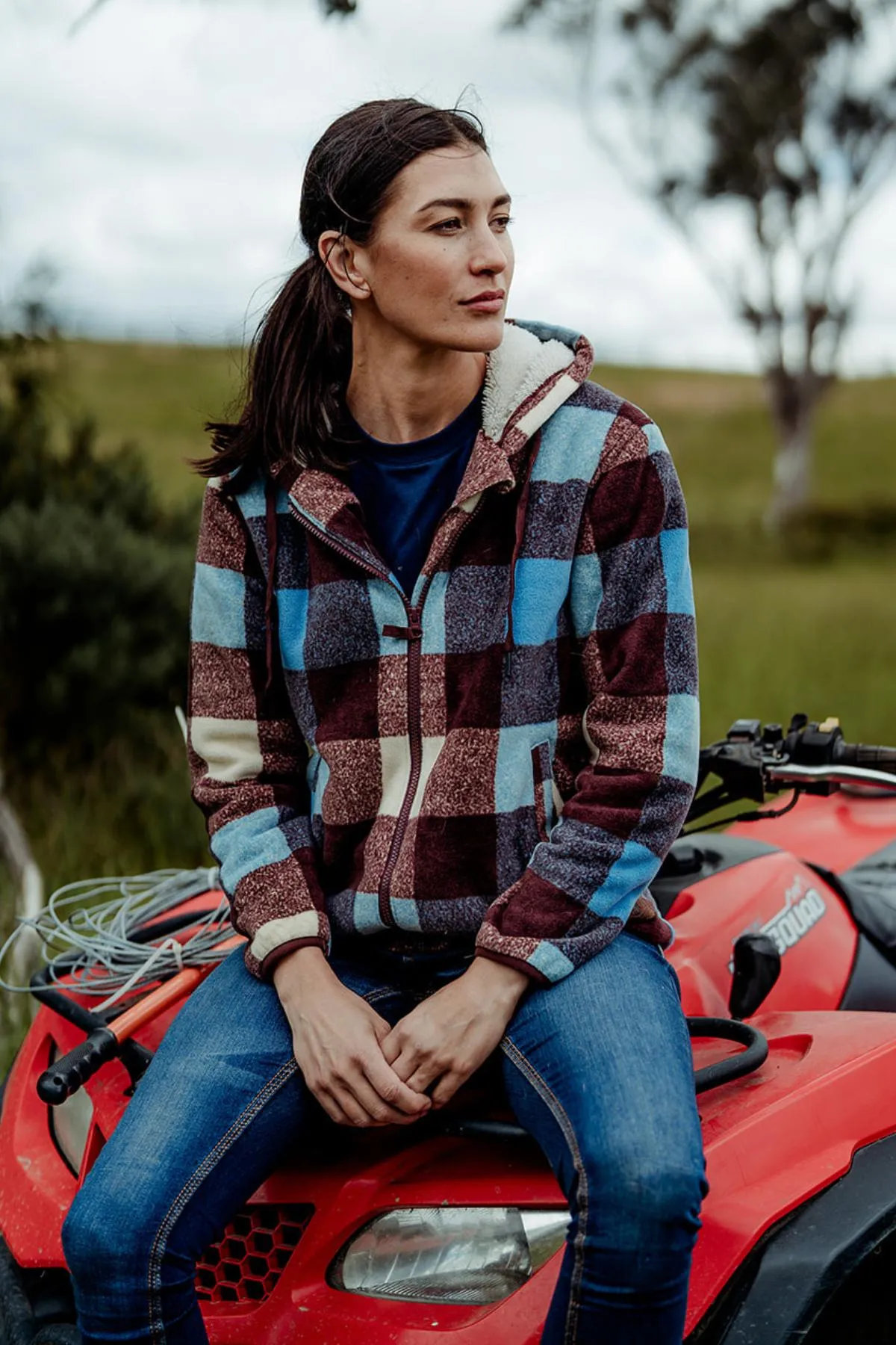 Hard Yakka Womens Check Zoodie