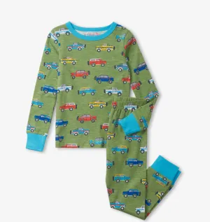 Hatley Boys “Off Roading” Print Pajamas Set: Size 2 to 8 Years