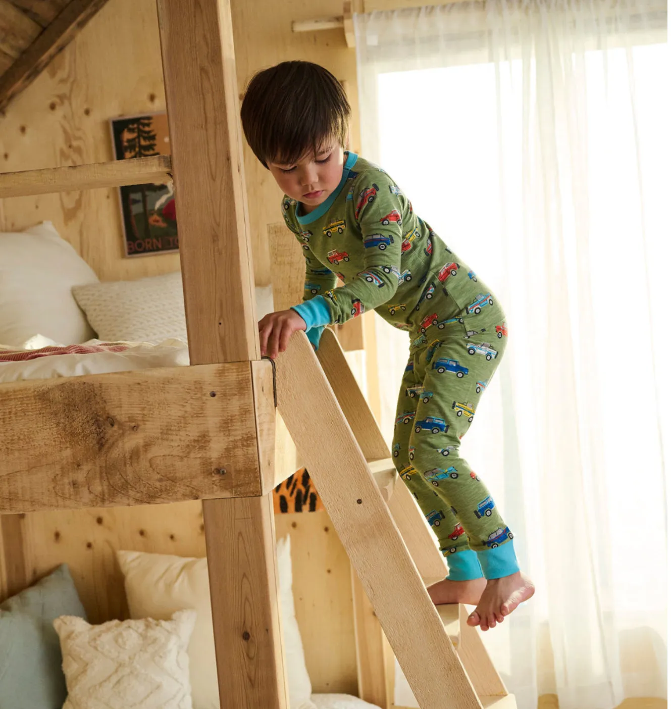 Hatley Boys “Off Roading” Print Pajamas Set: Size 2 to 8 Years