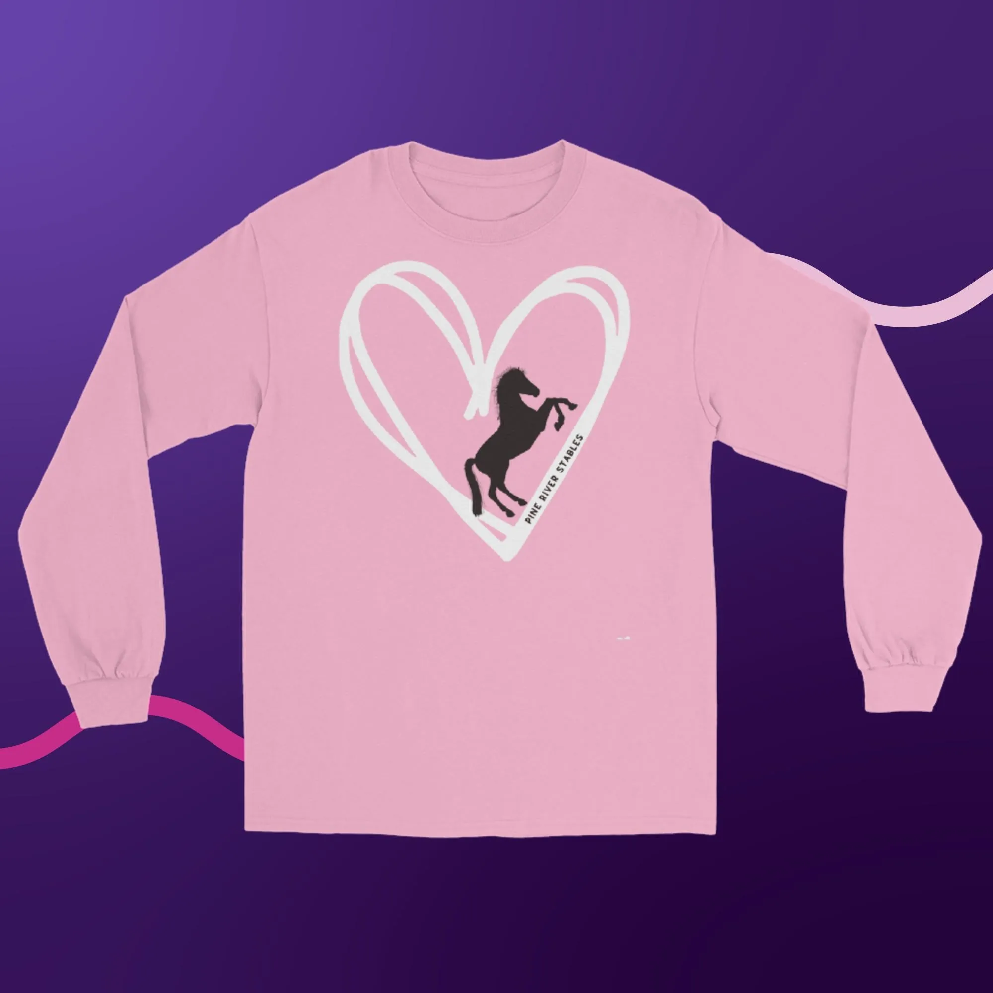 Heart Horse Long Sleeve Shirt
