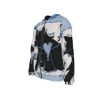 Heartbeat Men's Heavy Zip Up Hoodie With Pocket