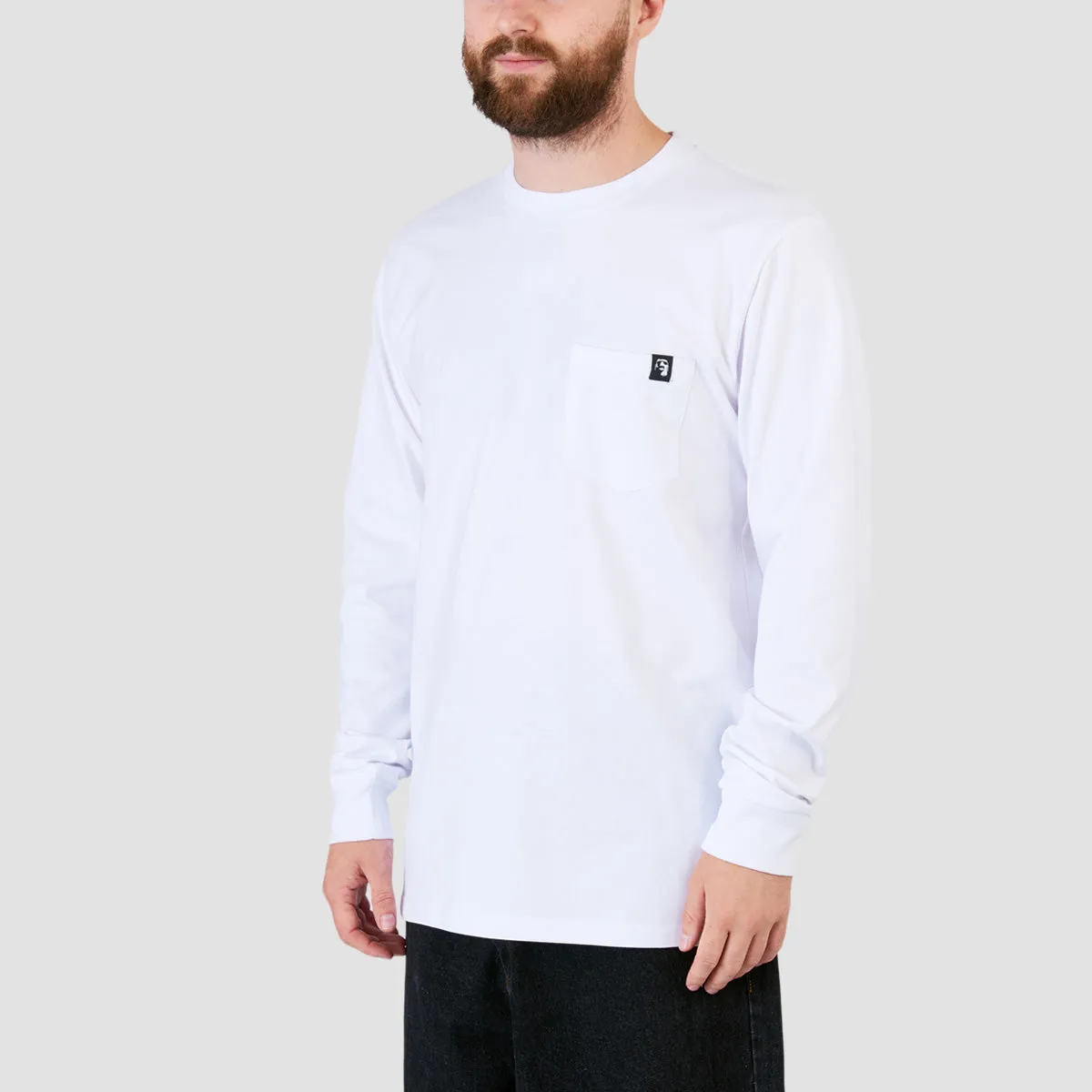 Heathen Microlith Pocket Longsleeve T-Shirt White