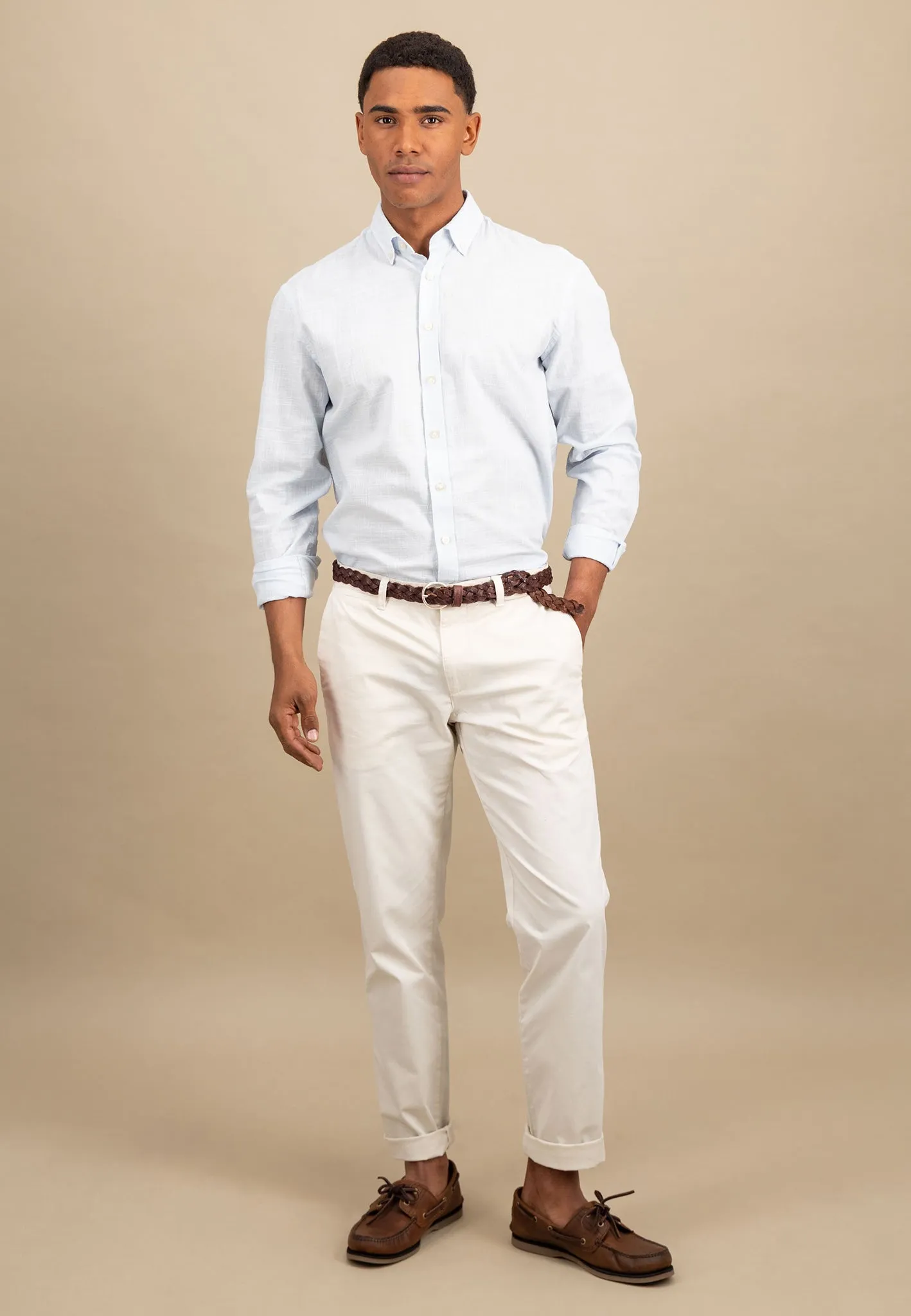 Hemd aus Baumwolle mit Button-Down-Kragen
