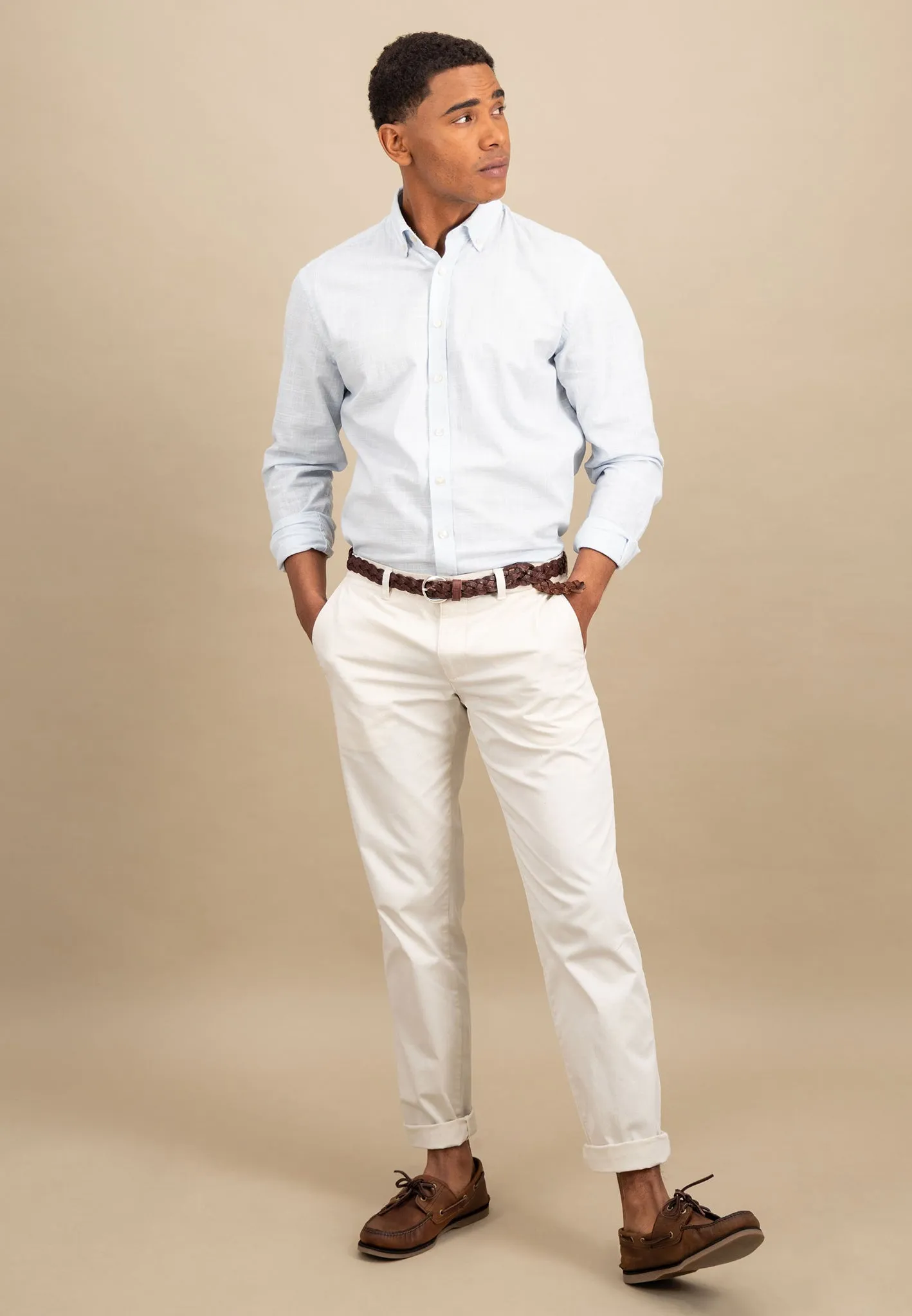 Hemd aus Baumwolle mit Button-Down-Kragen