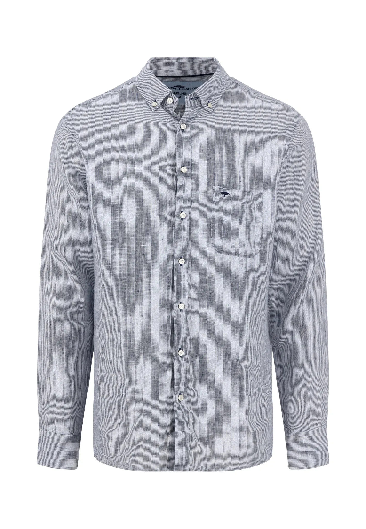 Hemd aus Leinen mit Button-Down-Kragen
