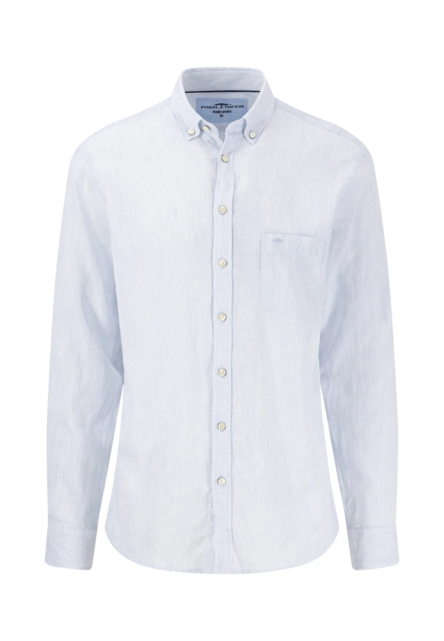 Hemd aus Leinen mit Button-Down-Kragen