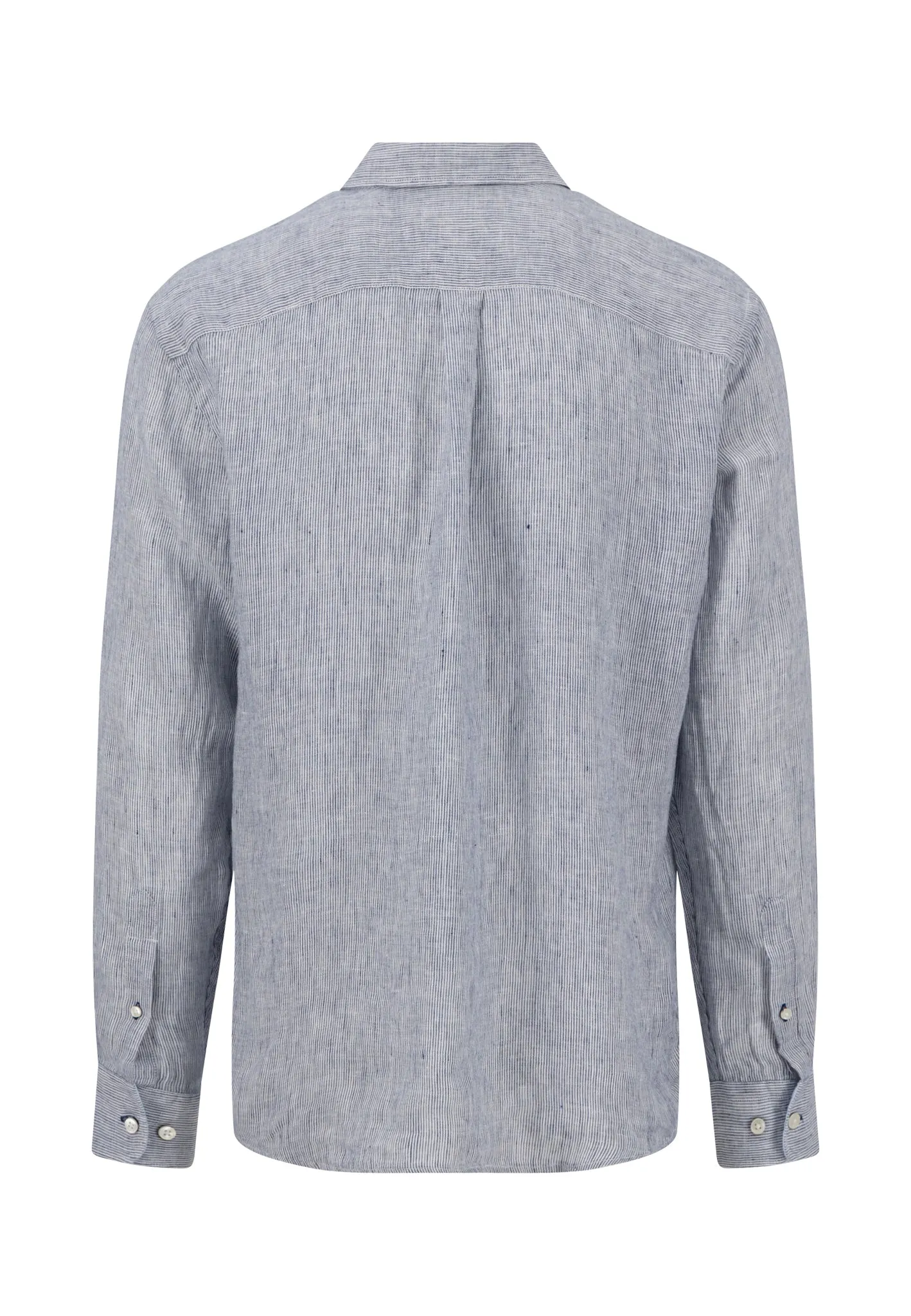 Hemd aus Leinen mit Button-Down-Kragen