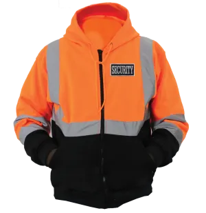 HI-VISIBILITY SAFETY THERMAL ZIPPERED HOODIE WITH ID
