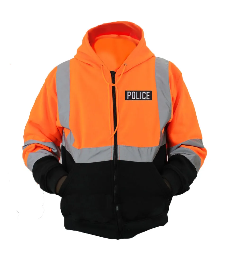 HI-VISIBILITY SAFETY THERMAL ZIPPERED HOODIE WITH ID