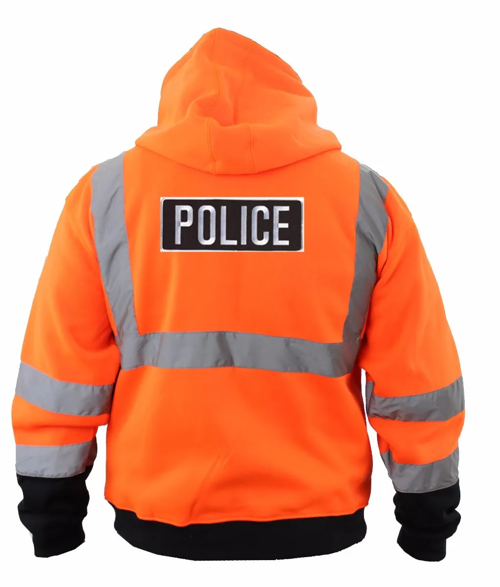 HI-VISIBILITY SAFETY THERMAL ZIPPERED HOODIE WITH ID