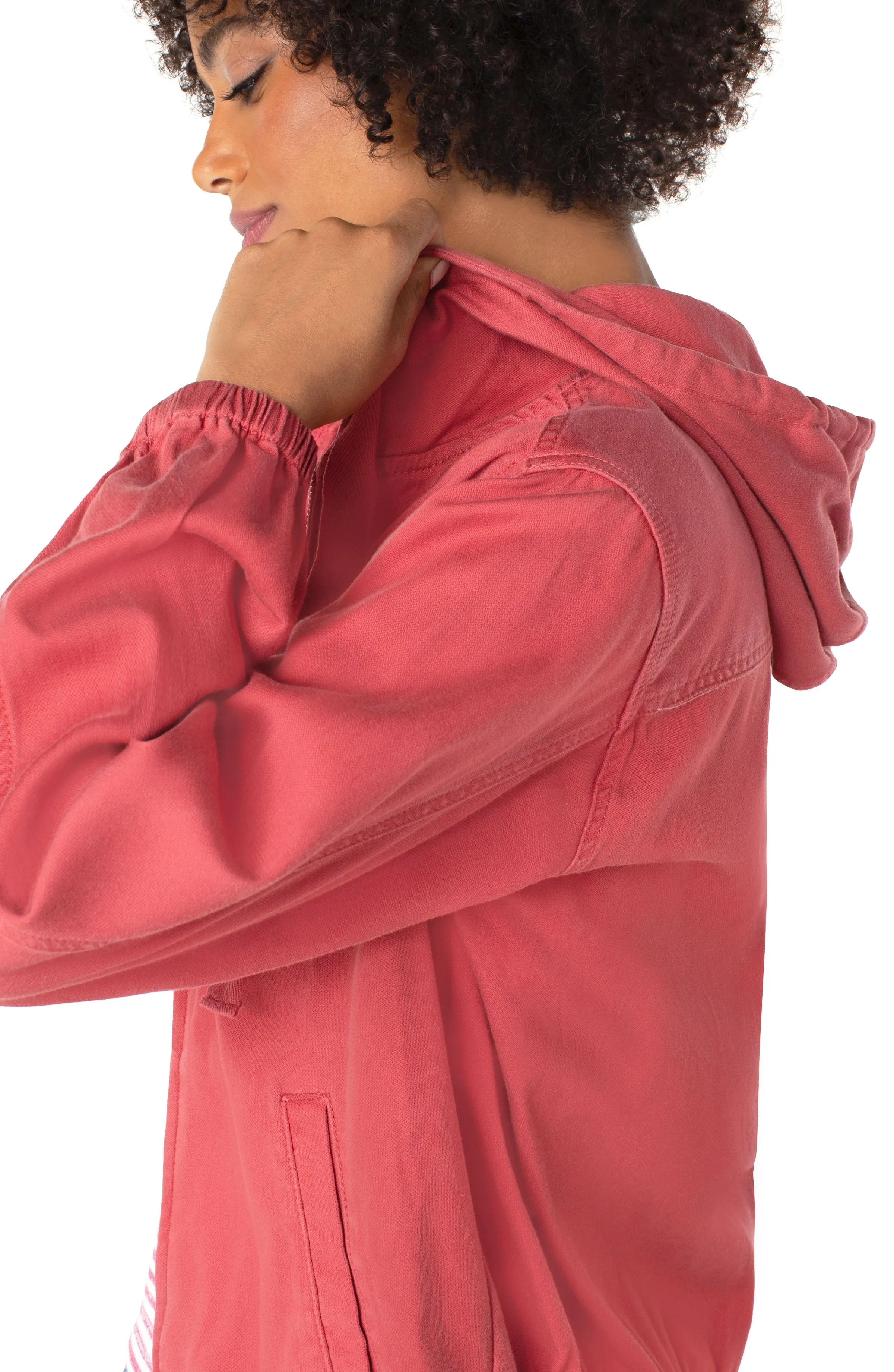 Hooded Jacket with Cinch Waist