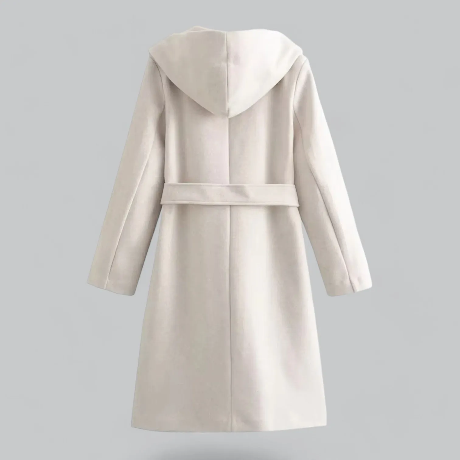 Hooded Long Trench Coat with Belt | Women's Stylish Outerwear | Water-Resistant Fabric, Adjustable Waist, and Warm Lining
