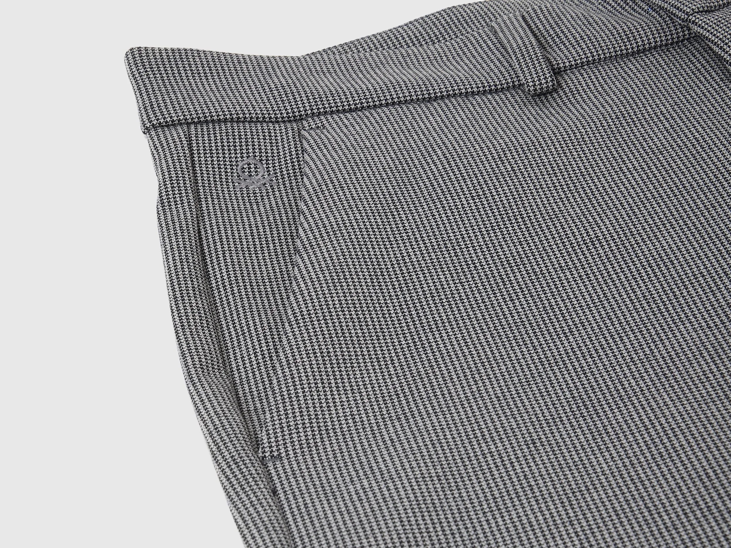 Houndstooth Slim Fit Shorts