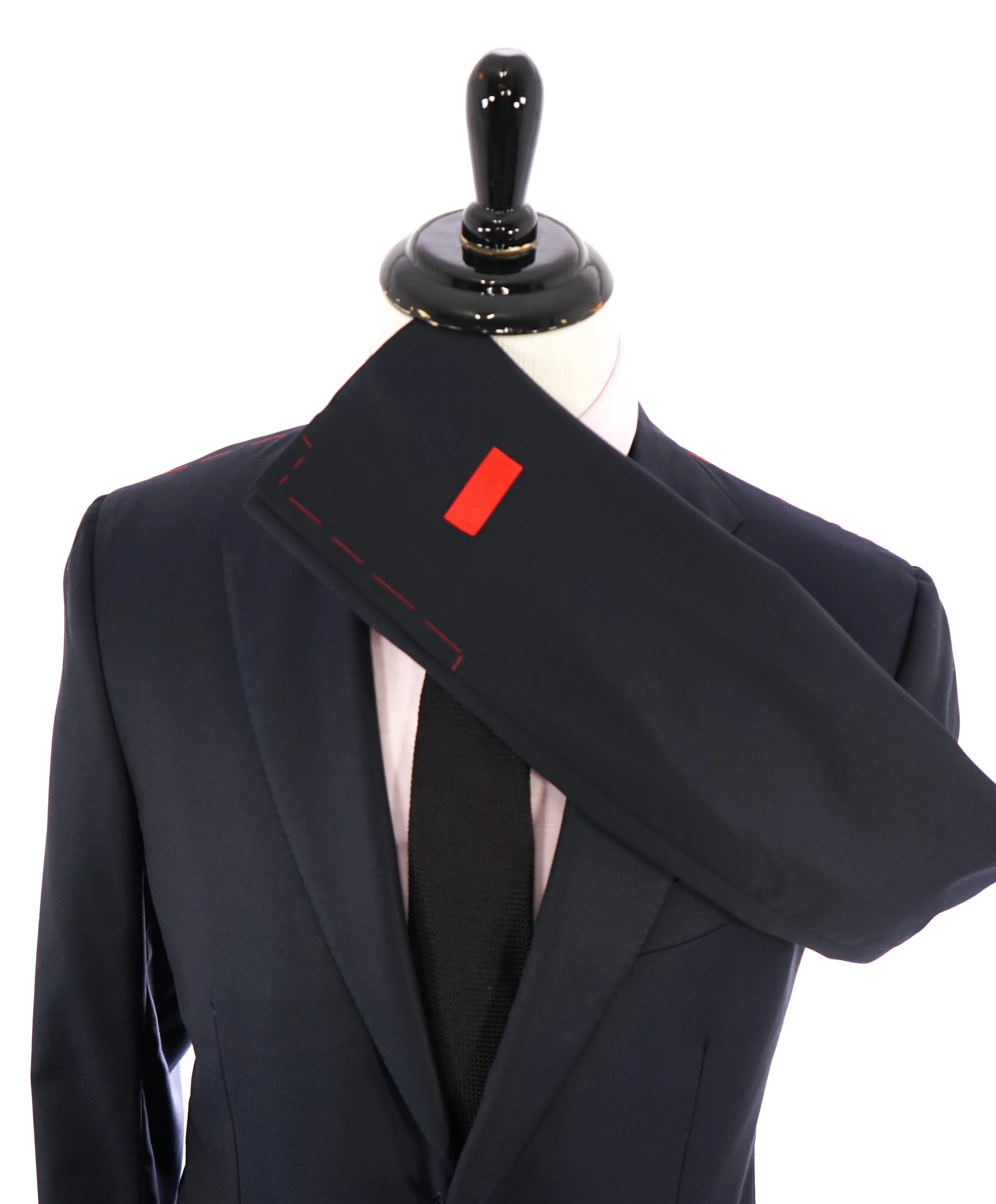 ISAIA - Navy Blue "AQUASPIDER" *CLOSET STAPLE* Coral Pin Suit - 42R