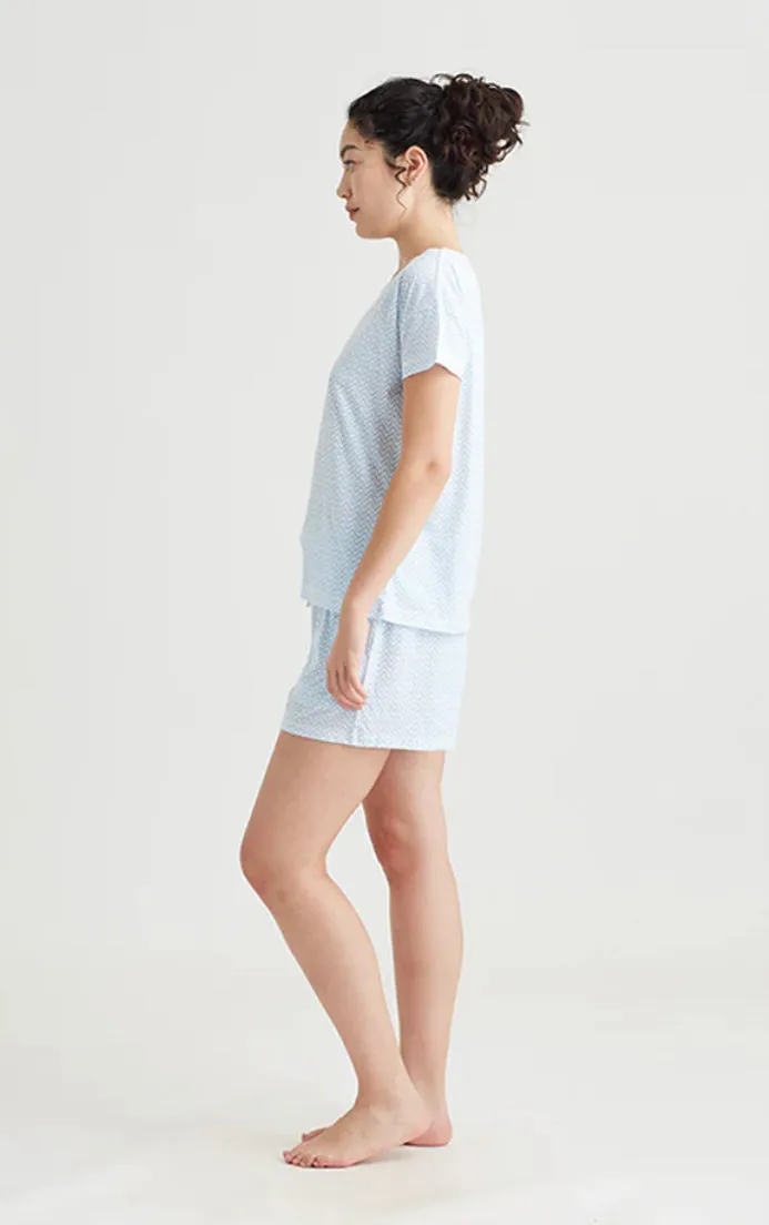 Jada organic chevron boxer pj set