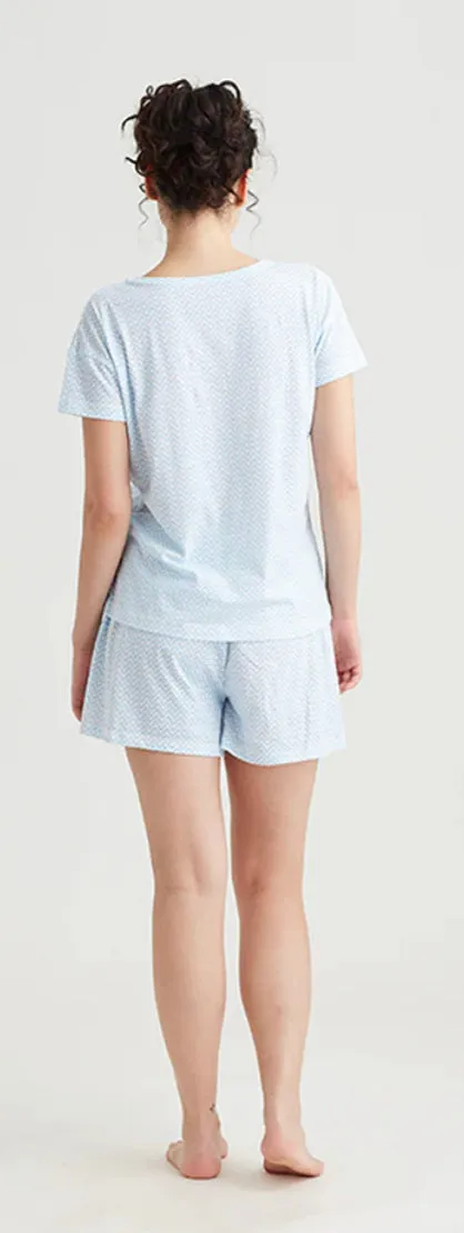 Jada organic chevron boxer pj set