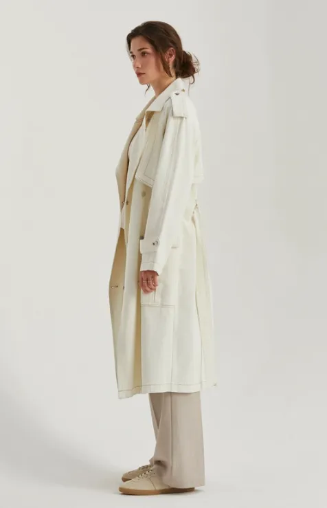 Jaylene Denim Trench Coat