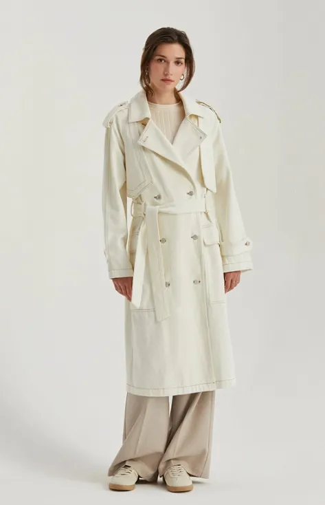 Jaylene Denim Trench Coat