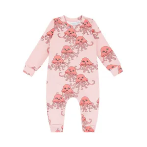 Jellyfish Pink Baby Sleepsuit