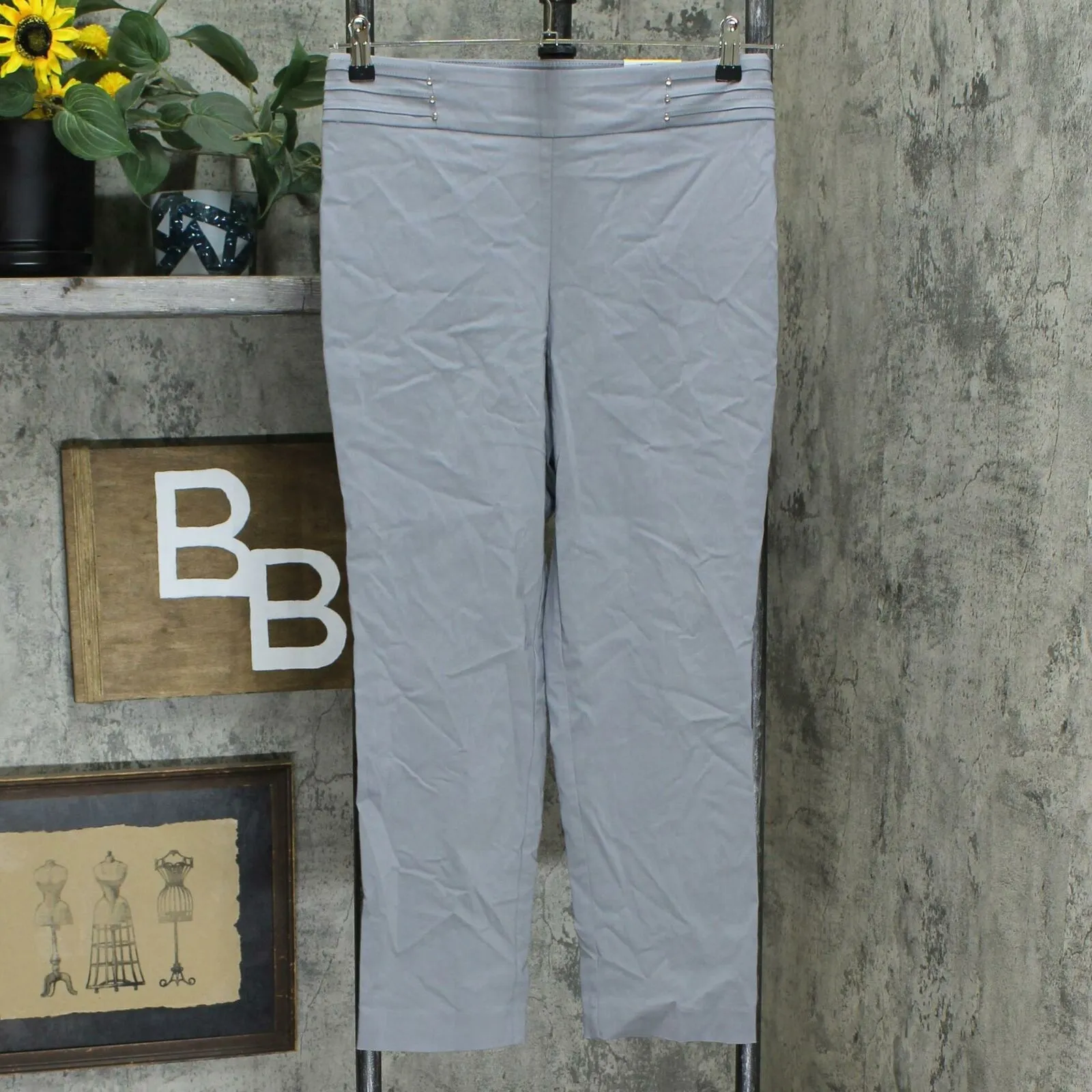 JM Collection Petite Studded Tummy Control Pull On Pants