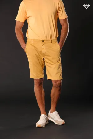 John Coolkhinos men's chino bermuda shorts in pima cotton logo edition carrot fit ①