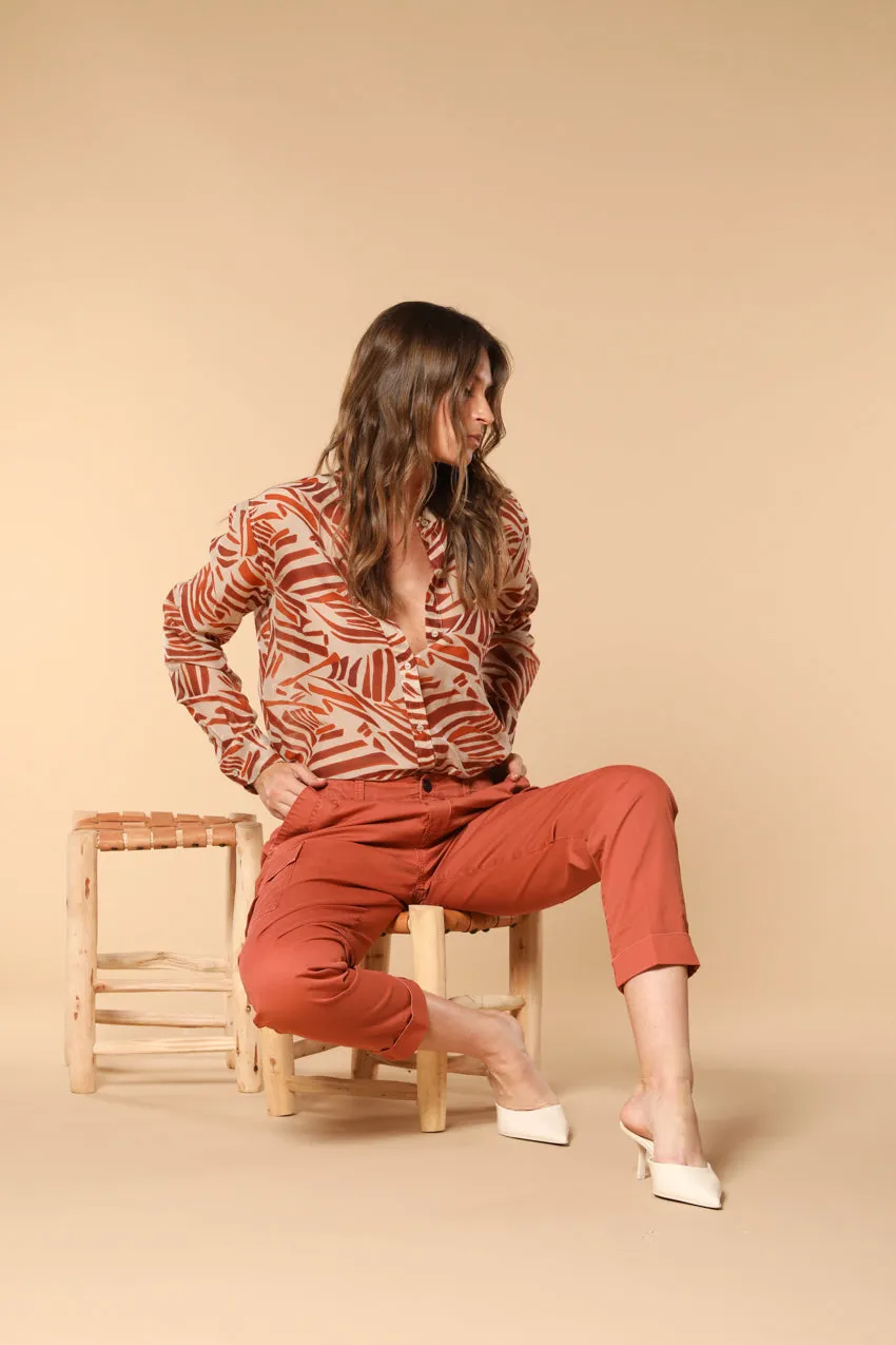 Judy Archivio women's cargo pants stretch cotton twill relaxed fit