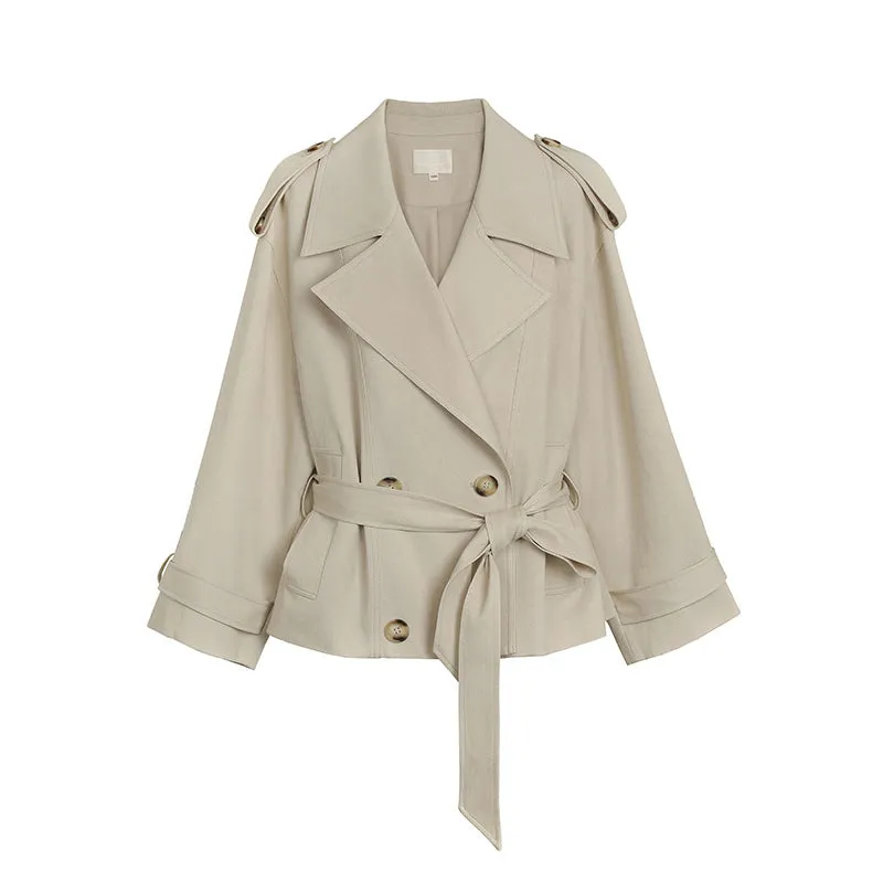 Kaelina Belted Short Trench Coat