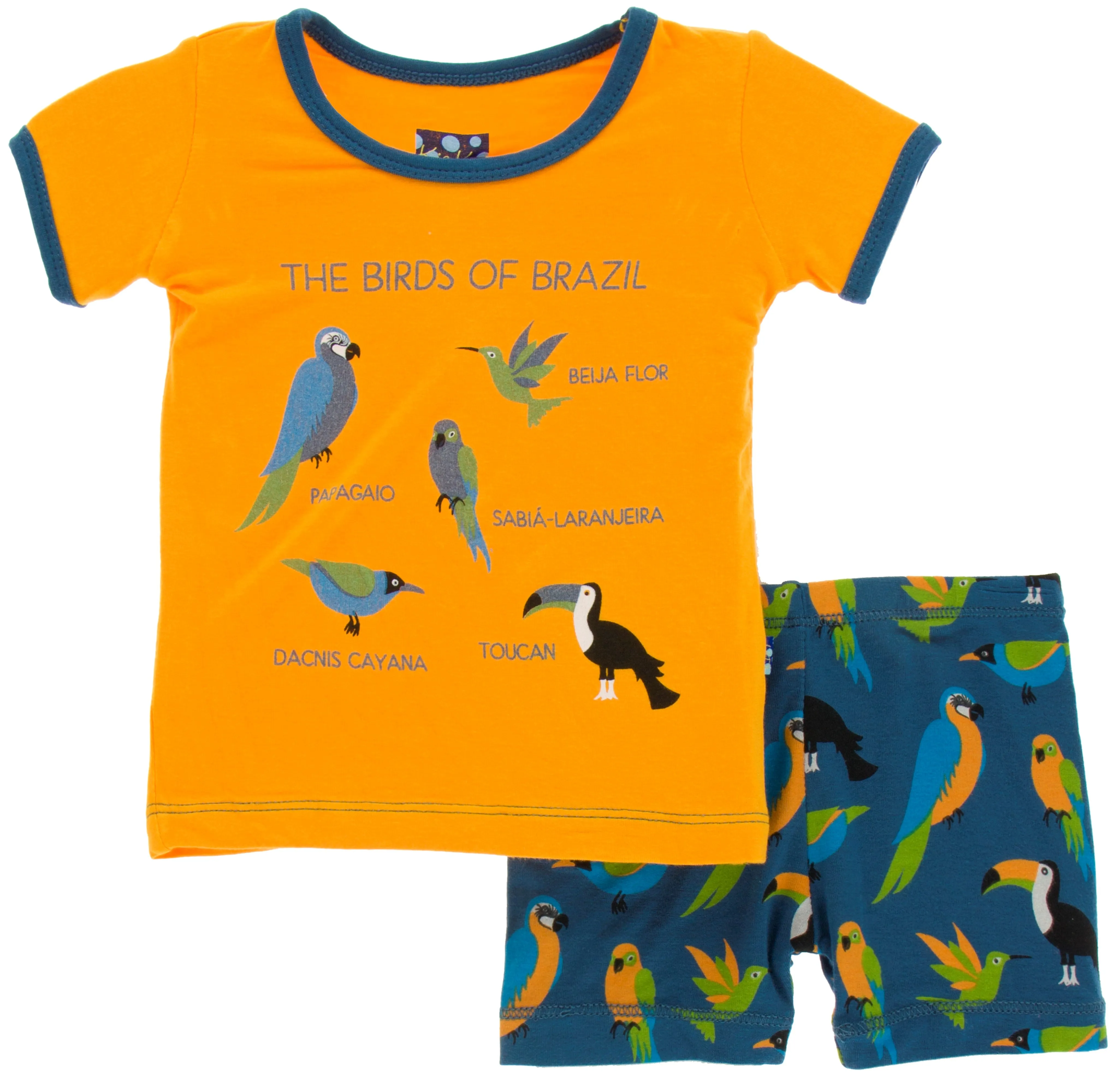 KicKee Pants Tropical Birds S/S Pajama Set with Shorts
