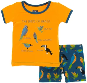 KicKee Pants Tropical Birds S/S Pajama Set with Shorts
