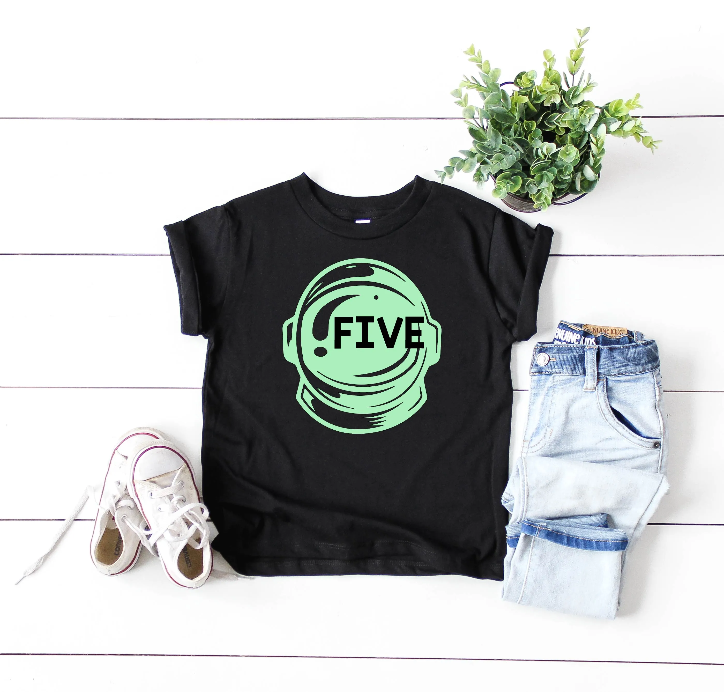 Kids Birthday Shirt - Space Glow In The Dark Shirt - Custom Birthday Shirt