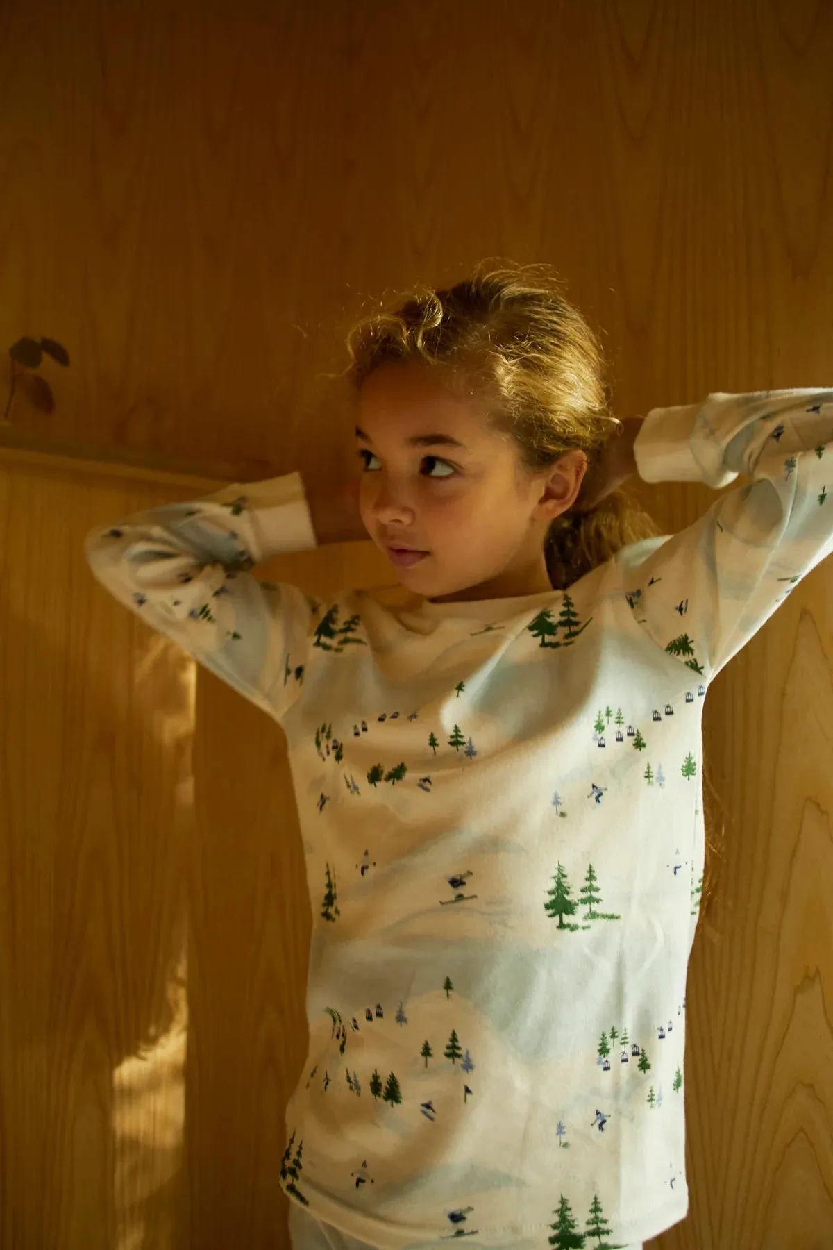 Kids Classic Pajama Set - Ski Scene