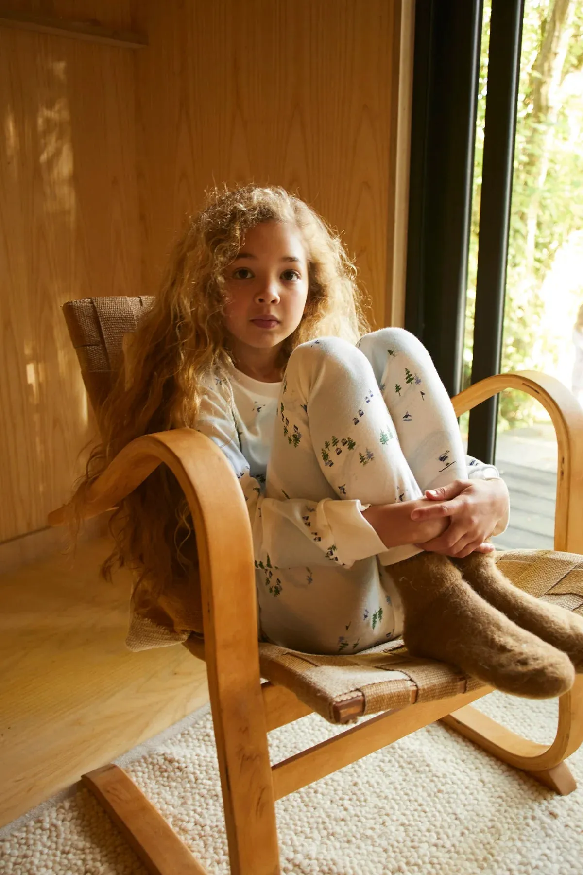 Kids Classic Pajama Set - Ski Scene