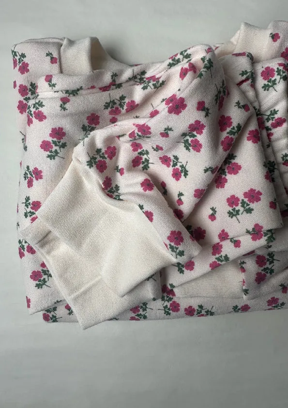 KIDS CLASSIC PYJAMA SET | TEA FLORAL, COL. PEACH