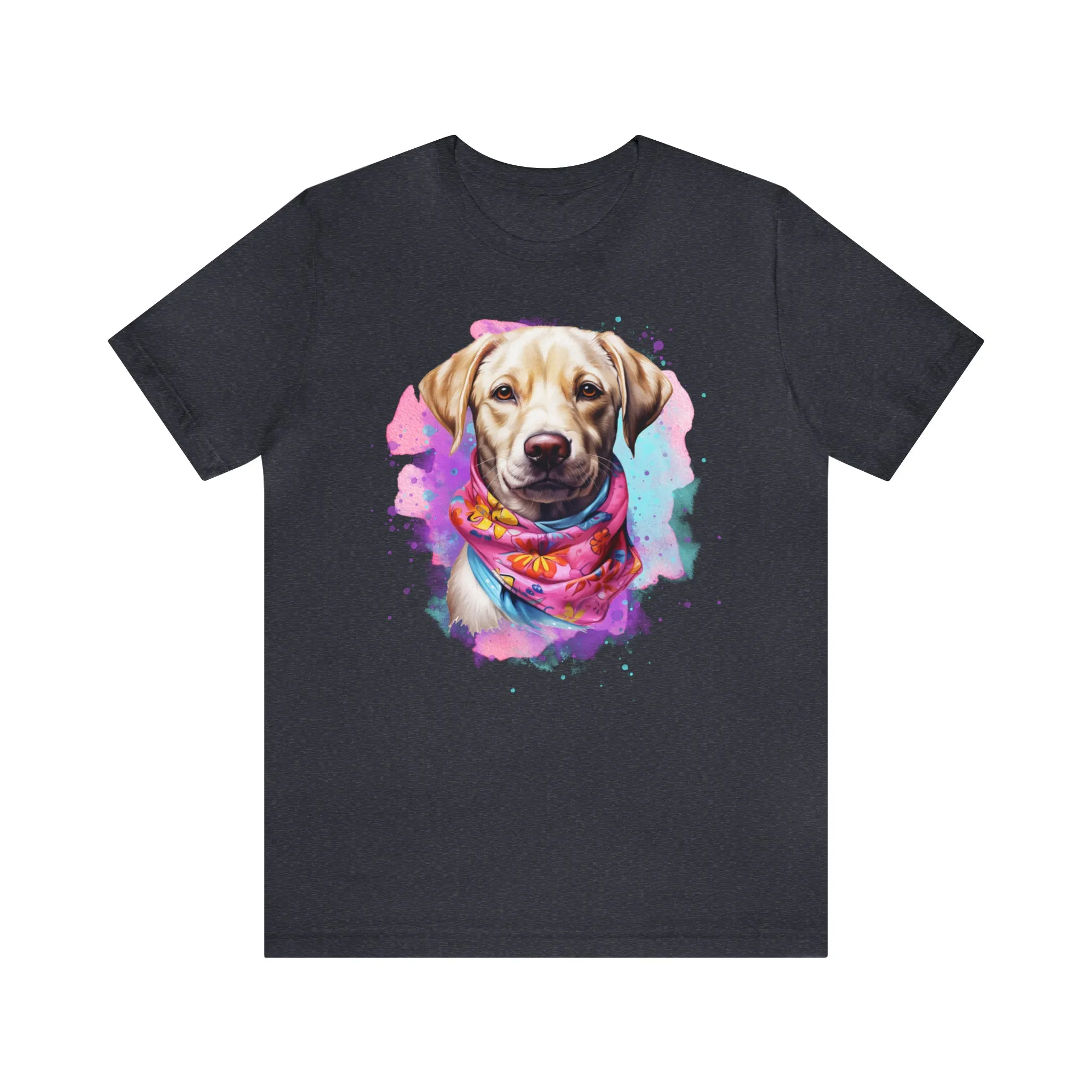Labrador in Pink T-Shirt | I Love my Dog Tee |  Bella Canvas 3001 Unisex |  Dog Lover Short Sleeve Tshirt