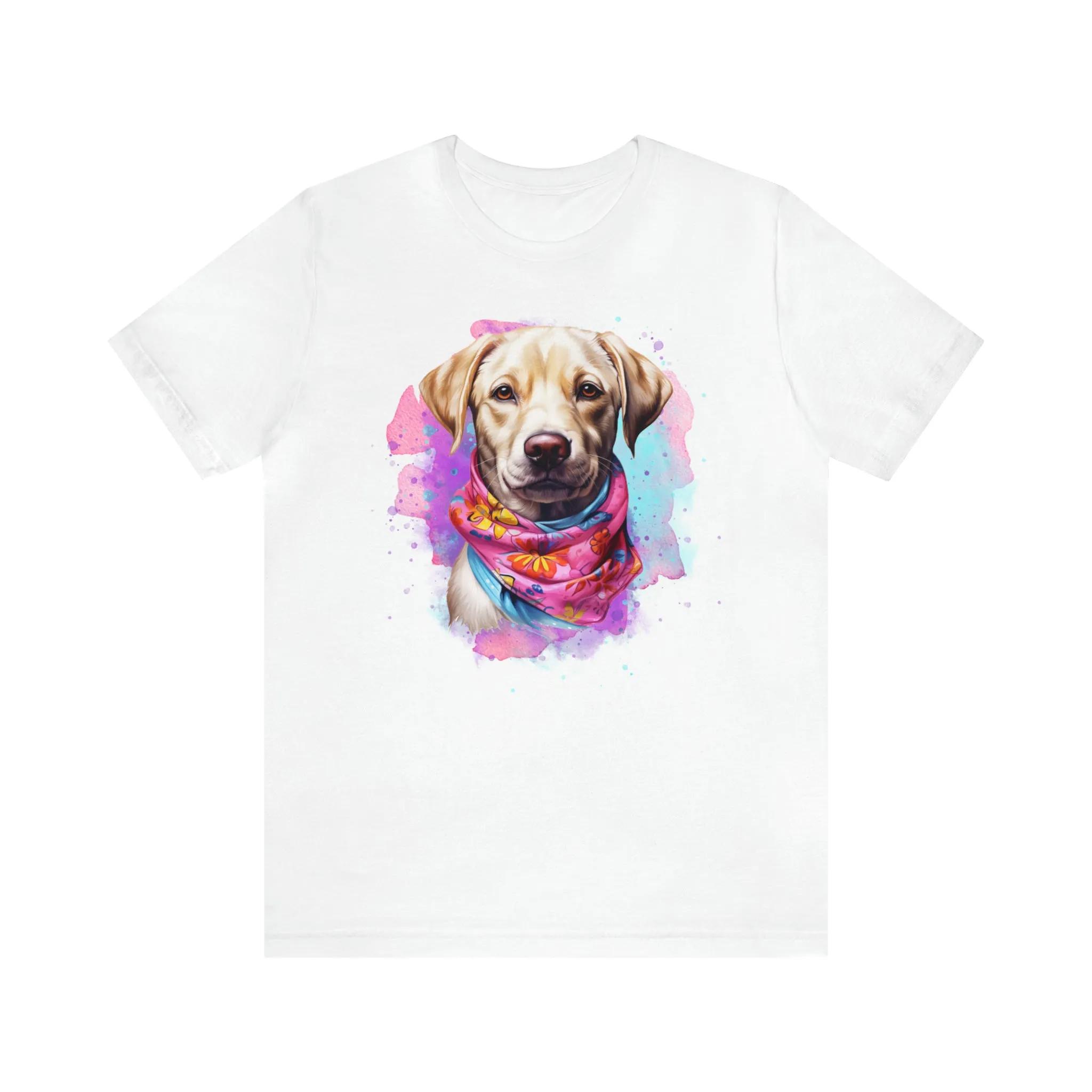 Labrador in Pink T-Shirt | I Love my Dog Tee |  Bella Canvas 3001 Unisex |  Dog Lover Short Sleeve Tshirt